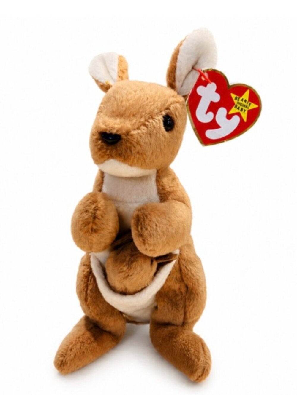 RARE TY Beanie Baby Pouch the Kangaroo 1996 - MINT Condition - Tag Errors
